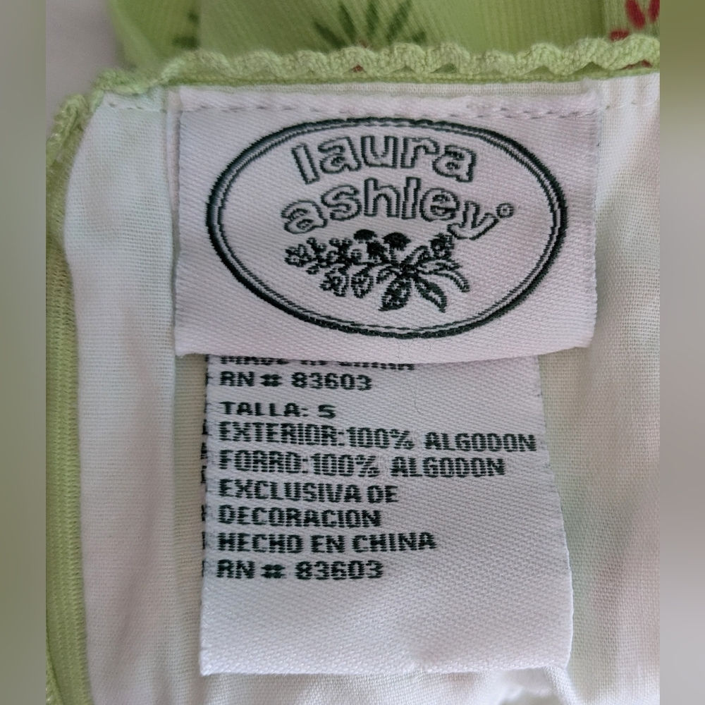 EUC... Vintage Laura Ashley 100% Cotton Pinwale Corduroy Sundress Girls Size 5 - Picture 2 of 12